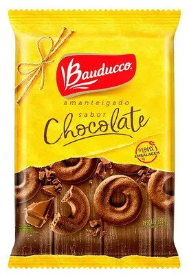Biscoito Amanteigado Chocolate Bauducco Pacote 335g Embalagem Econômica