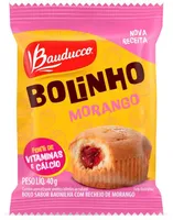 Bolinho Baunilha Recheio Morango Bauducco Pacote 40g