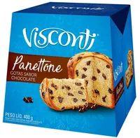 Panettone Com Gotas De Chocolate Visconti Caixa 400g