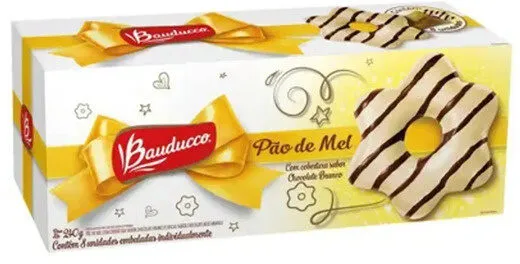 Pão De Mel Cobertura Chocolate Branco Bauducco Caixa 240g
