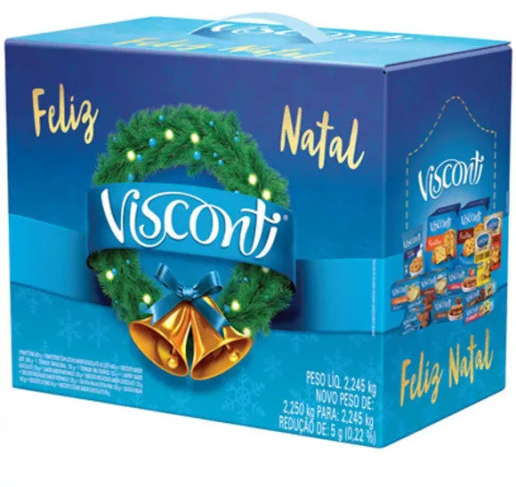 Cesta De Natal Visconti Caixa 2,245kg 12 Unidades
