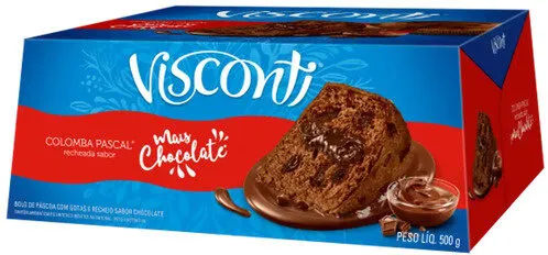 Bolo De Páscoa Mais Chocolate Visconti Caixa 500g