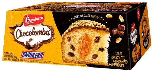 Bolo De Páscoa Com Gotas De Chocolate Snickers Cobertura Chocolate Bauducco Chocolomba Maxi Caixa 650g
