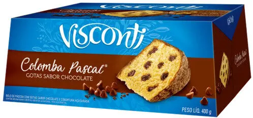 Bolo De Páscoa Com Gotas De Chocolate Visconti Caixa 400g