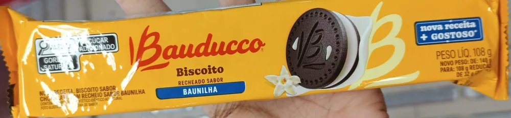 Biscoito Recheado sabor Baunilha