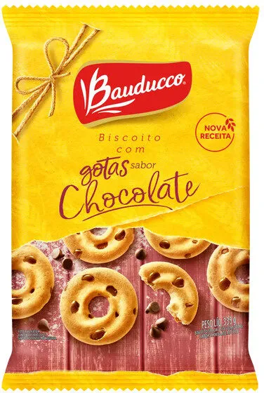 Biscoito Leite Com Gotas De Chocolate Bauducco Pacote 335g