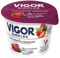 Iogurte Parcialmente Desnatado Frutas Vermelhas Zero Lactose Vigor Viv Simples Pote 130g