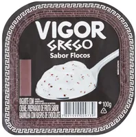 Iogurte Grego Flocos Vigor Pote 100g