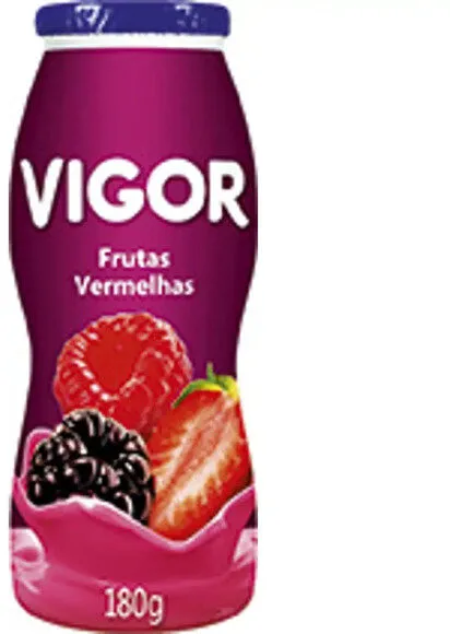 Iogurte Parcialmente Desnatado Frutas Vermelhas Vigor Frasco 180g