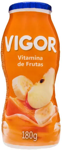 Iogurte Parcialmente Desnatado Vitamina De Frutas Vigor Frasco 180g