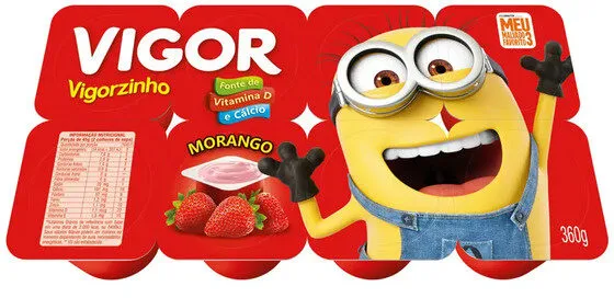 Queijo Petit Suisse Morango Meu Malvado Favorito 3 Vigor Vigorzinho Bandeja 360g 8 Unidades