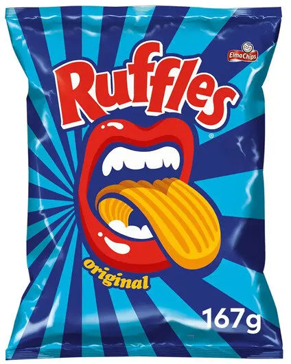 Batata Frita Ondulada Original Elma Chips Ruffles Pacote 167g