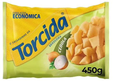Salgadinho De Trigo Cebola Torcida Pacote 450g Embalagem Econômica