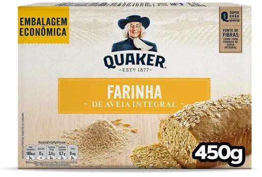 Farinha De Aveia Quaker Caixa 450g Embalagem Econômica
