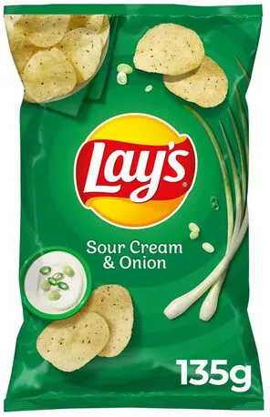 Batata Frita Lisa Sour Cream Lays Pacote 135g