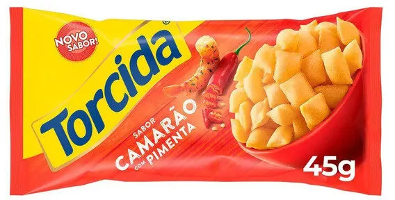 Salgadinho De Trigo Camarão Com Pimenta Torcida Pacote 45g