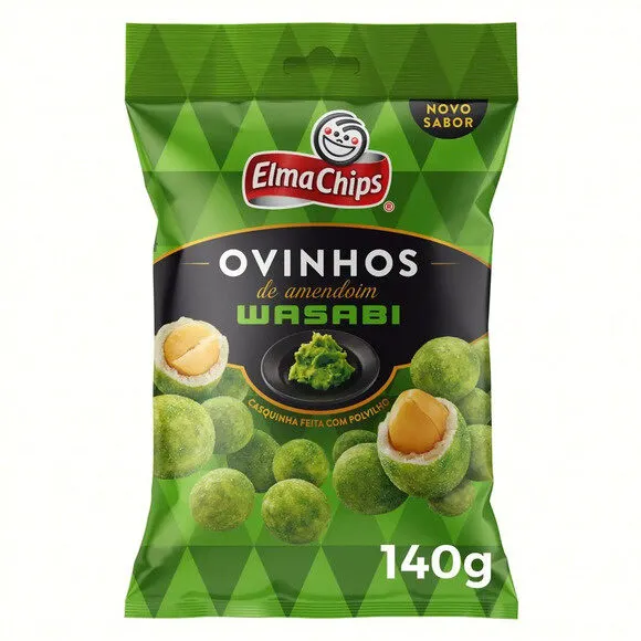 Ovinhos De Amendoim Wasabi Elma Chips Pacote 140g