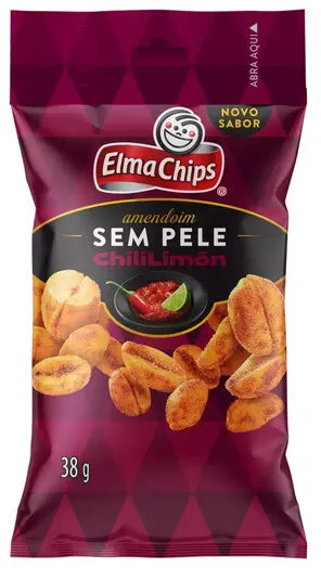 Amendoim Frito Sem Pele Chili Limón Elma Chips Pacote 38g