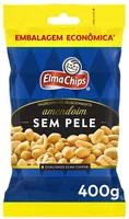 Amendoim Frito Salgado Sem Pele Elma Chips Pacote 400g Embalagem Econômica