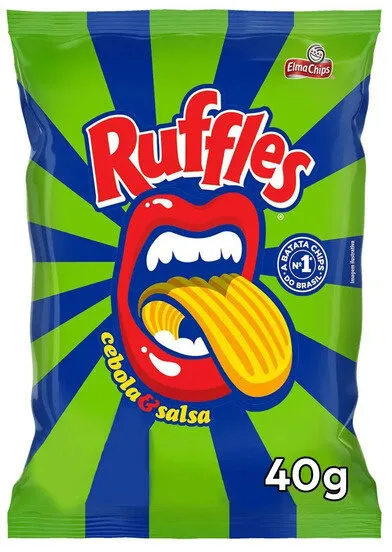 Batata Frita Ondulada Cebola Salsa Elma Chips Ruffles Pacote 40g