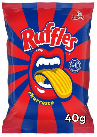 Batata Frita Ondulada Churrasco Elma Chips Ruffles Pacote 40g
