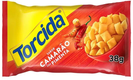 Salgadinho De Trigo Camarão Com Pimenta Torcida Pacote 38g