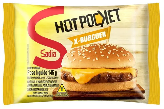 Sanduíche Congelado X Burguer Sadia Hot Pocket Pacote 145g