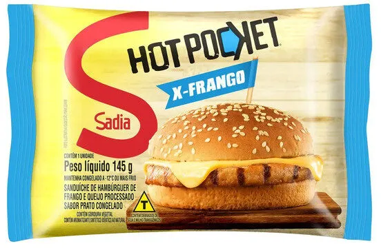 Sanduíche Congelado X Frango Sadia Hot Pocket Pacote 145g