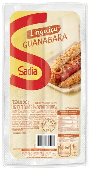 Linguiça Guanabara Cozida E Defumada Sadia 500g