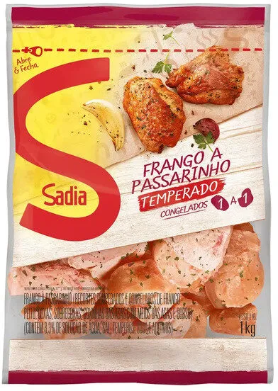 Frango A Passarinho Congelado Temperado Sadia 1kg
