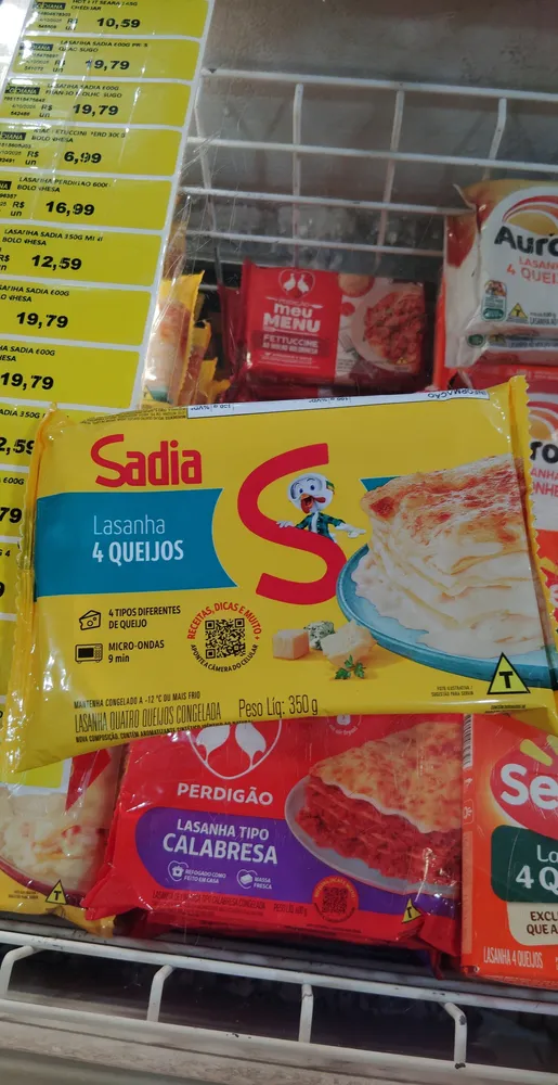 Lasanha Quatro Queijos Sadia Pacote 350g