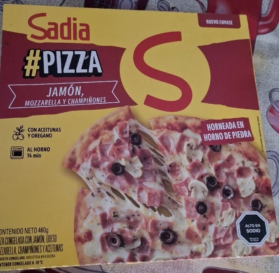 Pizza jamon mozzarella champiñon