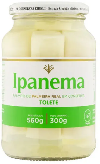 Palmito Ipanema 300g Palmeira Inteiro
