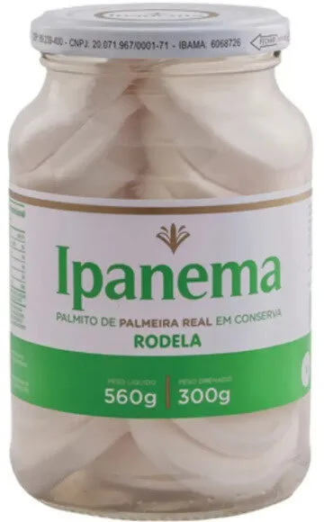 Palmito Ipanema 300g Palmeira Real Rodela