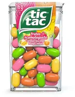 Pastilha Laranja, Morango, Manga E Melão Tic Tac Caixa 16g