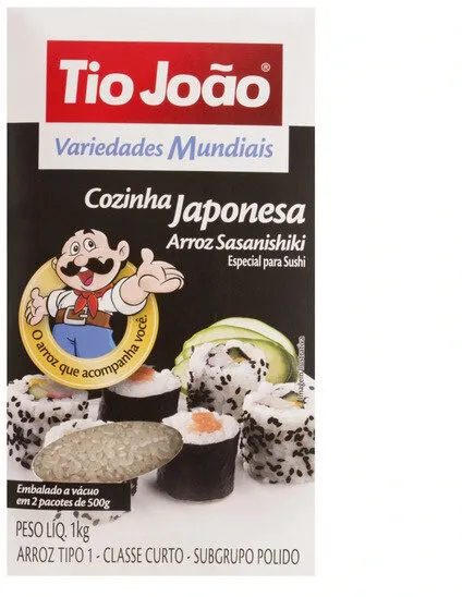 Arroz Sasanishiki Tio João Variedades Mundiais Cozinha Japonesa 1kg