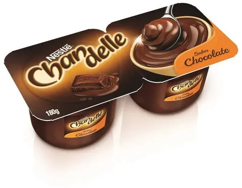 Sobremesa Láctea Chocolate Chandelle Bandeja 180g 2 Unidades
