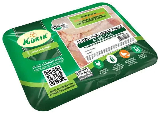 Sobrecoxa De Frango Congelada Orgânica Korin 600g