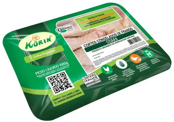 Coxa De Frango Congelada Orgânica Korin 600g