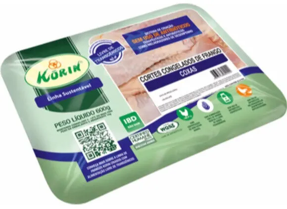 Coxa De Frango Congelada Korin Sustentável Livre De Transgênicos 600g