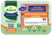 Filé De Peito De Frango Resfriado Sem Osso Korin Sustentável Livre De Transgênicos 600g