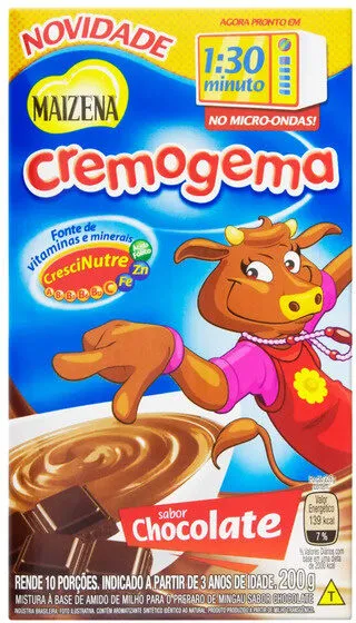 Mingau Chocolate Maizena Cremogema Caixa 200g