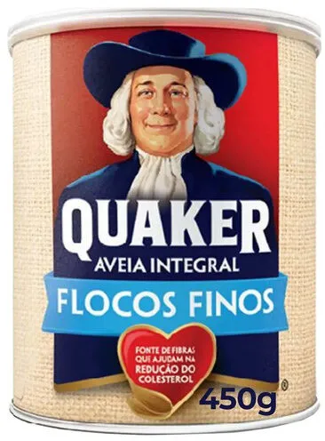 Aveia Em Flocos Finos Quaker Lata 450g