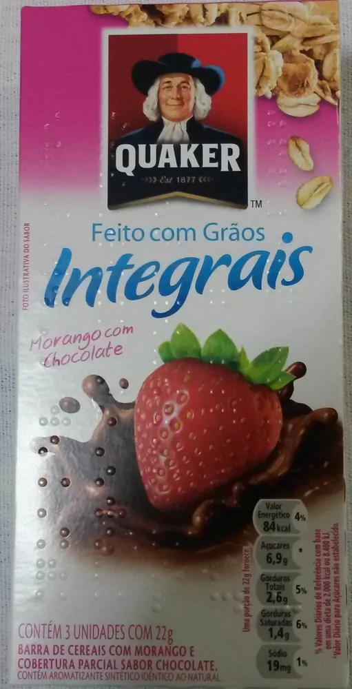 Barra de Cereais Morango com Chocolate