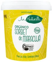 Sorbet Orgânico Maracujá Zero Lactose La Naturelle Pote 500ml