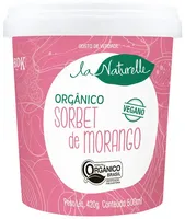 Sorbet Orgânico Morango Zero Lactose La Naturelle Pote 500ml