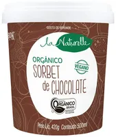 Sorbet Orgânico Chocolate Zero Lactose La Naturelle Pote 500ml
