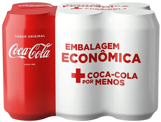 Pack Refrigerante Coca Cola Original Lata 6 Unidades 350ml Cada Leve Mais Pague Menos