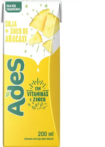 Bebida à Base De Soja Abacaxi Ades Caixa 200ml