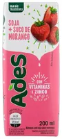 Bebida à Base De Soja Morango Ades Caixa 200ml